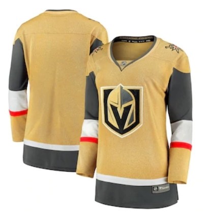 Women's Vegas Golden Knights Blank Gold 2020-21 Alternate Breakaway Jersey