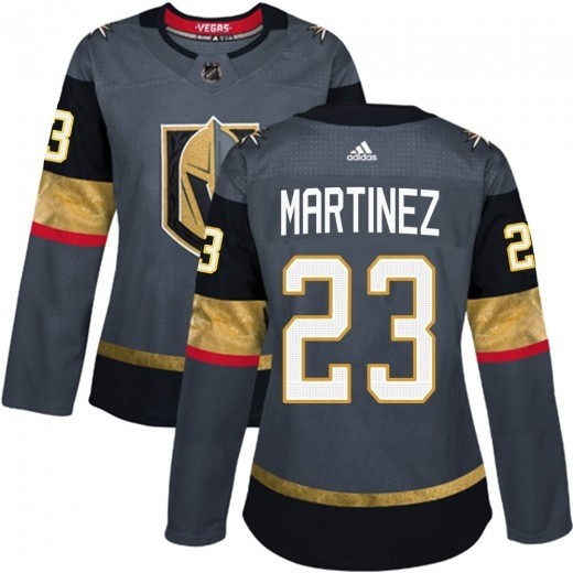 Women's Vegas Golden Knights #23 Alec Martinez Gray Home Adidas Jersey