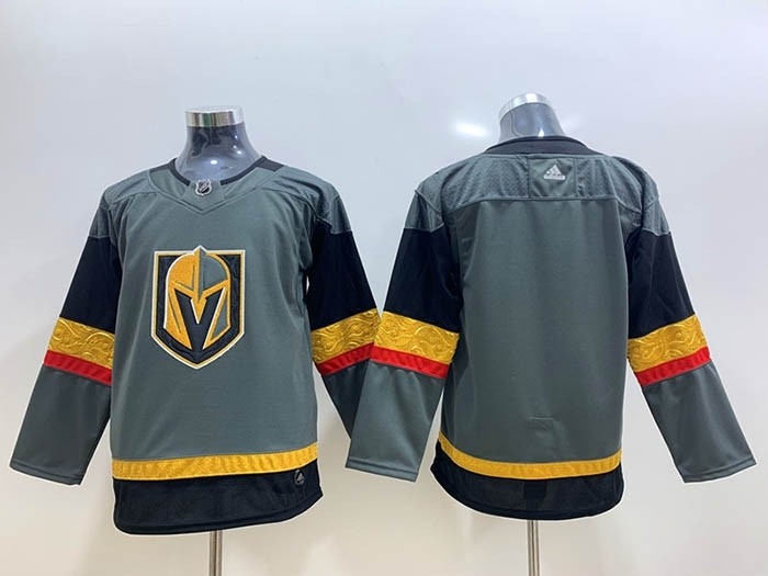 Youth Vegas Golden Knights Blank Grey Adidas Jersey