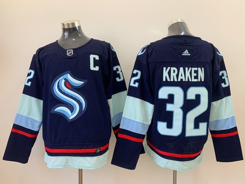 NHL Seattle Kraken #32 KRAKEN Blue Adidas Jersey