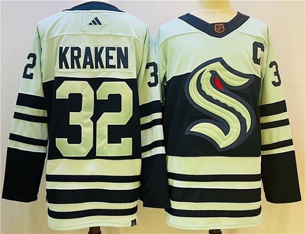 Men's Seattle Kraken #32 Kraken Ice Blue 2022-23 Reverse Retro Stitched Jersey