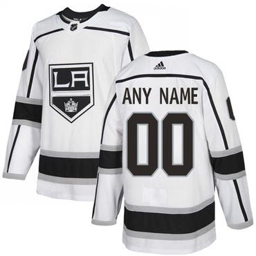 Men's Adidas Kings Personalized Authentic White Road NHL Jersey(Name and number remark in comment column)