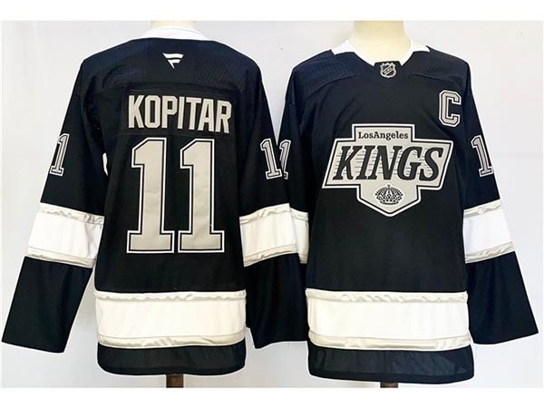 Men's Los Angeles Kings #11 Anze Kopitar 2024-25 Home Black Jersey