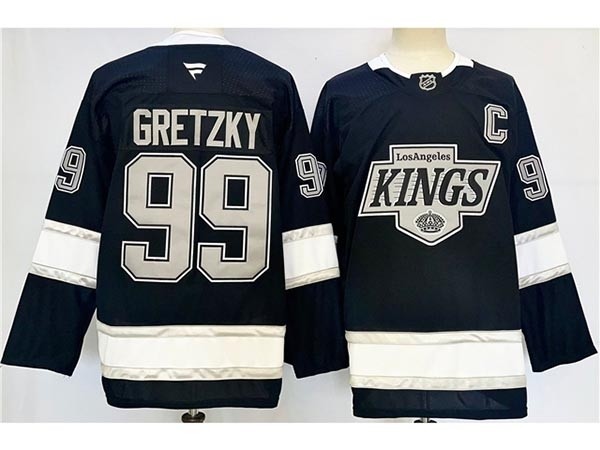 Men's Los Angeles Kings #99 Wayne Gretzky 2024-25 Home Black Jersey