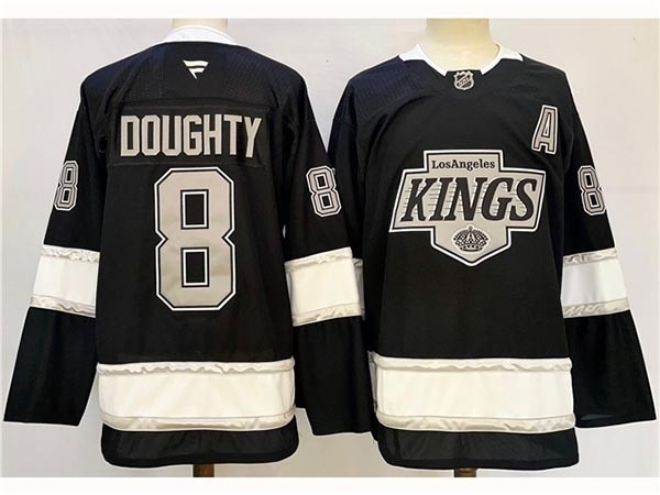 Men's Los Angeles Kings #8 Drew Doughty 2024-25 Home Black Jersey