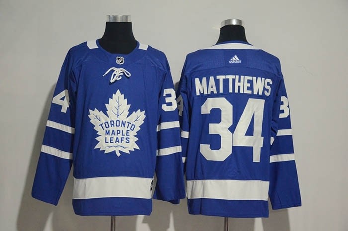 NHL Tonorto Maple Leafs #34 Auston Matthews Blue Adidas Jersey