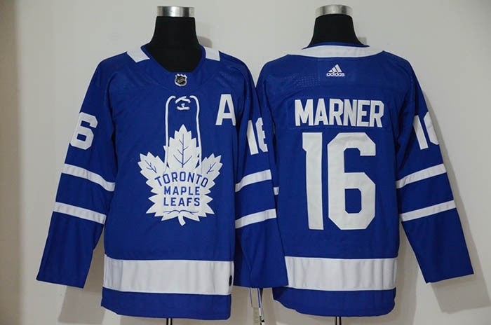 NHL Tonrto Maple Leafs #16 Mitch Marner Blue with A patch Adidas Jersey