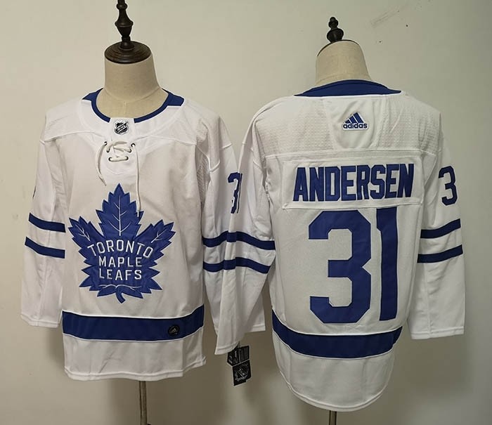 NHL Tonrto Maple Leafs #31 Frederik Andersen White Adidas Jersey