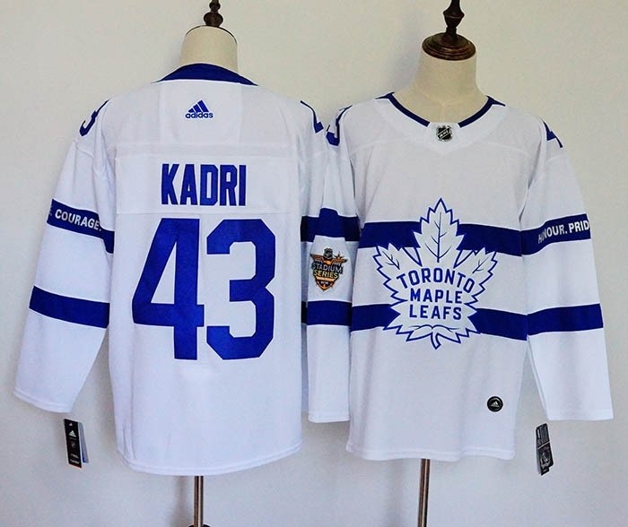 NHL Tonrto Maple Leafs #43 Nazeem Kadri White 2018 Stadium Series Adidas Jersey