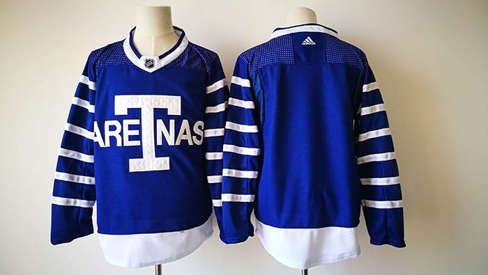 NHL Tonrto Maple Leafs Blank Blue 1918 Arenas Throwback Adidas Jersey