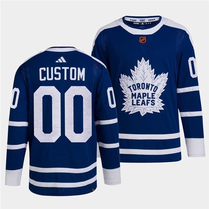 Men's Toronto Maple Leafs Custom Blue 2022-23 Reverse Retro Stitched Jersey(Name and number remark in comment column)