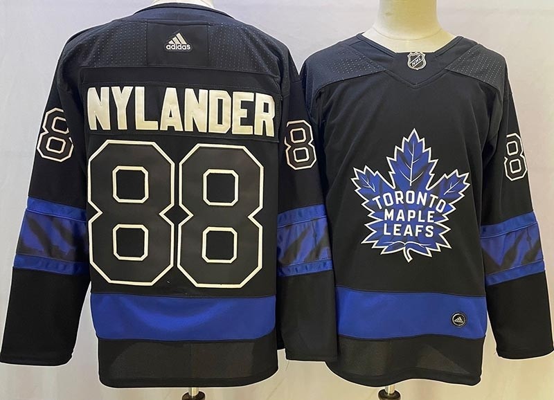 Men's Toronto Maple Leafs #88 William Nylander Black-blue 2022 New 'Next Gen' Alternate Jersey