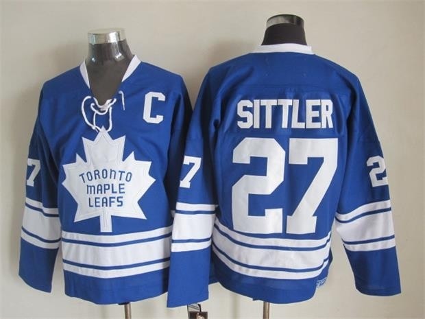 NHL Toronto Maple Leafs #27 Darryl Sittler blue Third Throwback CCM jersey