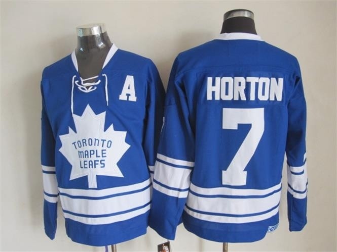 NHL Toronto Maple Leafs #7 Tim Horton blue Third Throwback CCM jersey