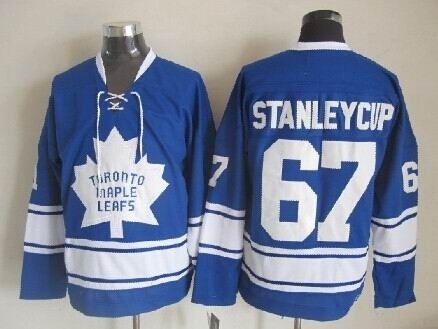 NHL Toronto Maple Leafs #67 StanleyCup blue Third Throwback CCM jersey