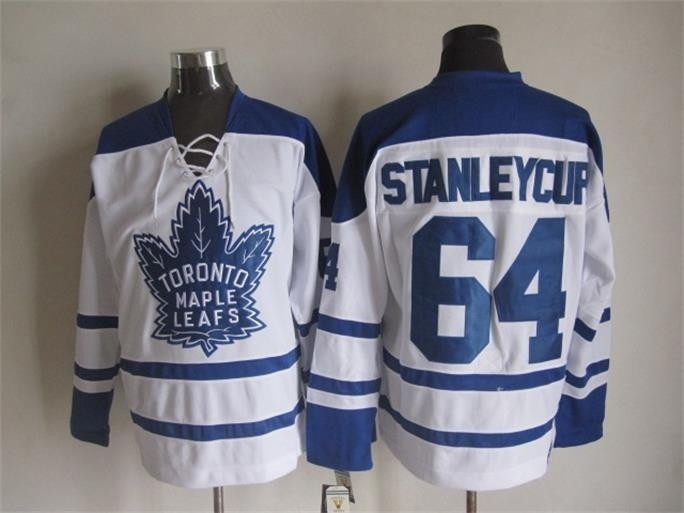 Men's Toronto Maple Leafs #64 StanleyCup 1998-99 White CCM Throwback jersey