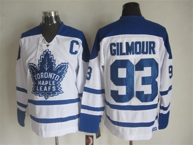 Men's Toronto Maple Leafs #93 Doug Gilmour 1998-99 White CCM Throwback jersey