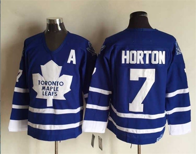 NHL Toronto Maple Leafs #7 Tim Horton blue Throwback CCM jersey