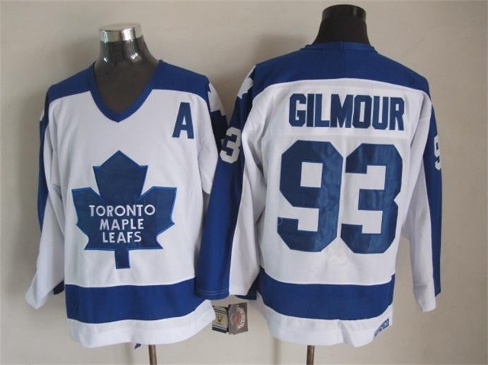 Men's Toronto Maple Leafs #93 Doug Gilmour 1982-83 White CCM Throwback Jersey