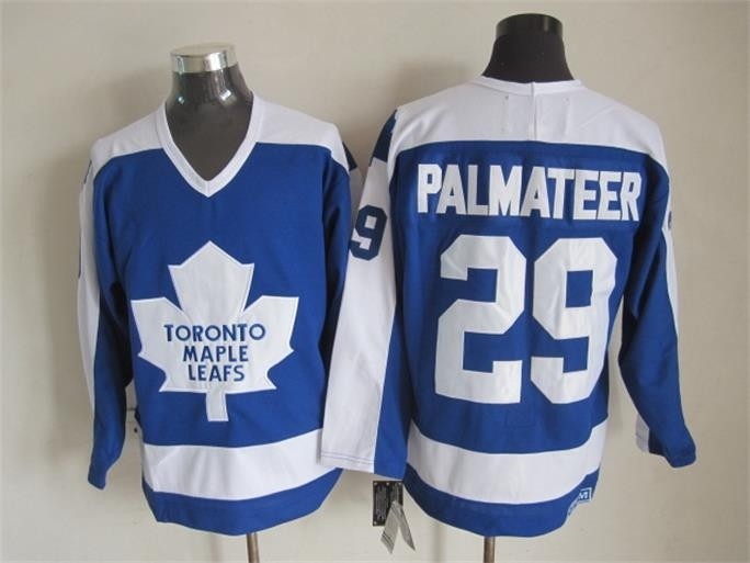 Men's Toronto Maple Leafs #29 Mike Palmateer Blue With White Throwback CCM Jersey