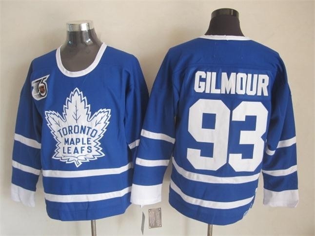 Men's Toronto Maple Leafs #93 Doug Gilmour Blue 75TH Throwback CCM Jersey