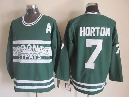 Men's Toronto Maple Leafs #7 Tim Horton Green Throwback CCM Jersey