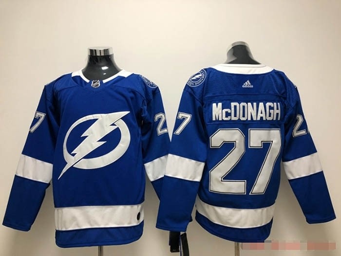 NHL Tampa Bay Lighting #27 Ryan McDonagh Blue Adidas Jersey