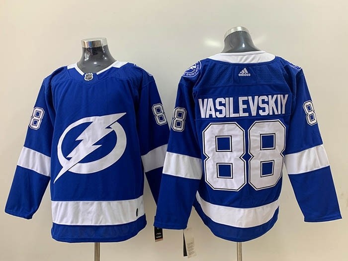 NHL Tampa Bay Lighting #88 Andrei Vasilevskiy Blue Adidas Jersey