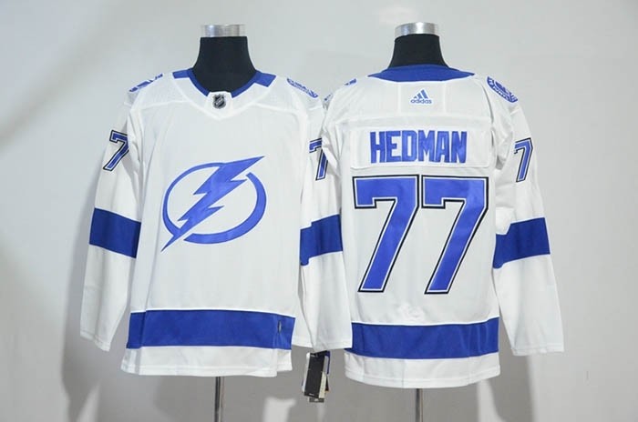 NHL Tampa Bay Lighting #77 Victor Hedman White Adidas Jersey