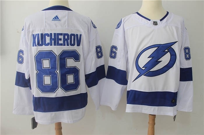 NHL Tampa Bay Lighting #86 Nikita Kucherov White Adidas Jersey