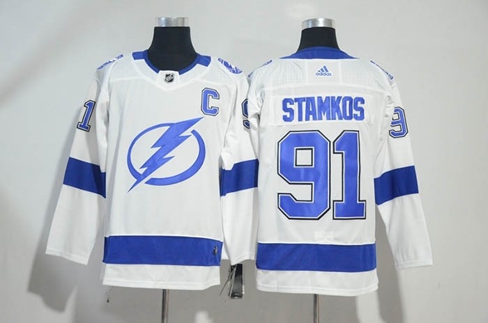 NHL Tampa Bay Lighting #91 Steven Stamkos White Adidas Jersey