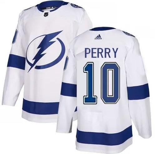 Men's Tampa Bay Lightning #10 Corey Perry White Authentic Jersey