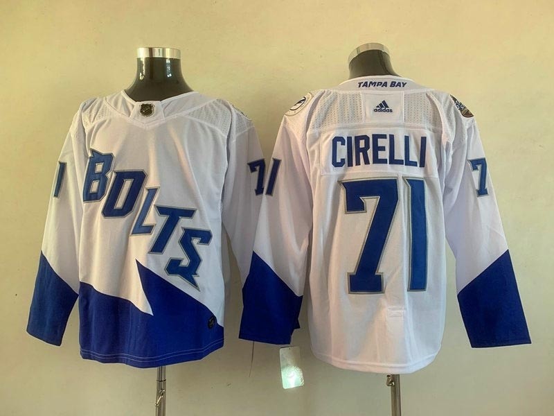 Men's Tampa Bay Lightning #71 Anthony Cirelli White 2022 Stadium Series Authentic Jersey