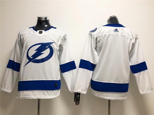 Youth Tampa Bay Lightning Blank White Team Adidas Jersey