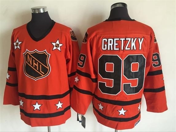 NHL All Star Game throwback Wayne Gretzky #99 Orange jersey