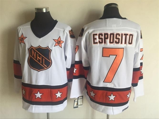 NHL All Star Game throwback Phil Esposito #7 White jersey