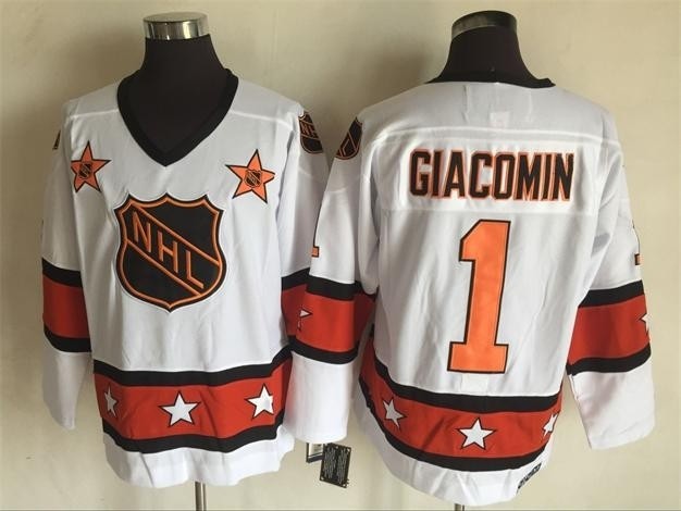 NHL All Star Game throwback Giacomin #1 White jersey