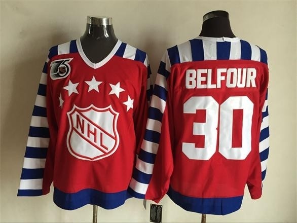 NHL All Star Game throwback Ed Belfour #30 Red 75th jersey