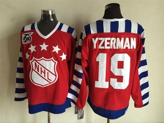 NHL All Star Game throwback Steve Yzerman #19 Red 75th jersey