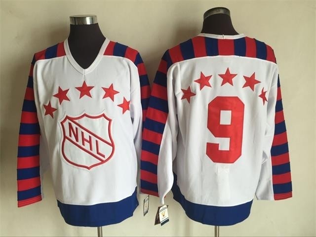 NHL All Star Game throwback #9 White jersey