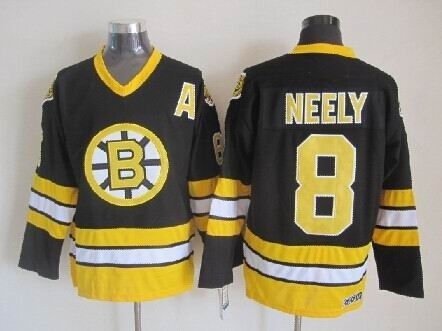 Men's Boston Bruins #8 Cam Neely 1981-82 Black CCM Vintage Throwback Jersey