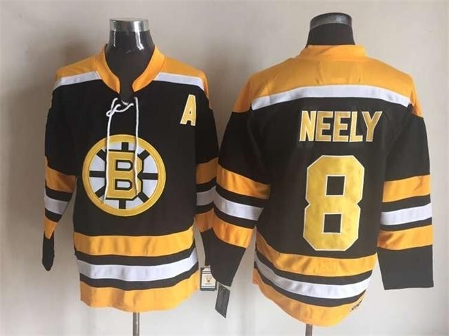 NHL Boston Bruins #8 Cam Neely Black CCM Vintage Throwback Jersey