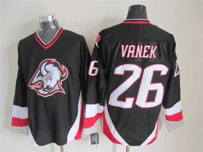 Men's Buffalo Sabres #26 Thomas Vane 1996-97 Black CCM Vintage Throwback Jersey