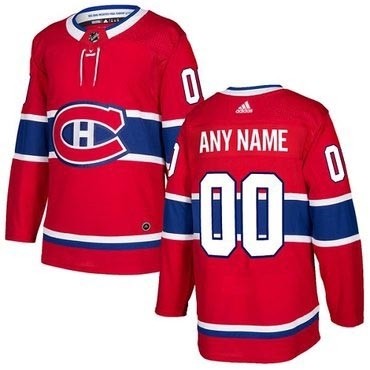 Men's Adidas Canadiens Personalized Authentic Red Home NHL Jersey(Name and number remark in comment column)