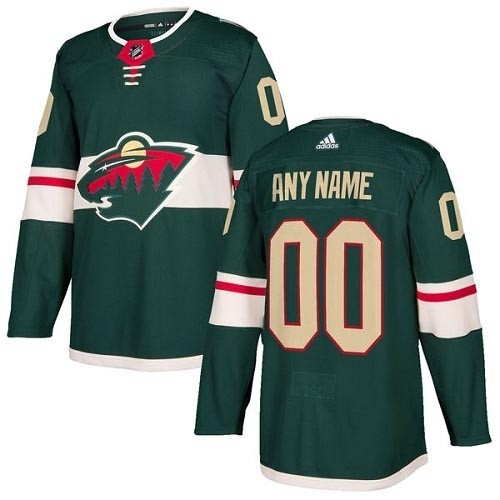 Men's Adidas Wild Personalized Authentic Green Home NHL Jersey(Name and number remark in comment column)