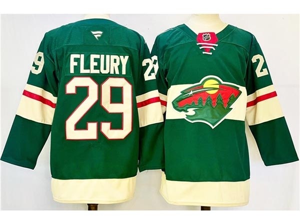 Men's Minnesota Wild #29 Marc-Andre Fleury 2024-25 Green Jersey