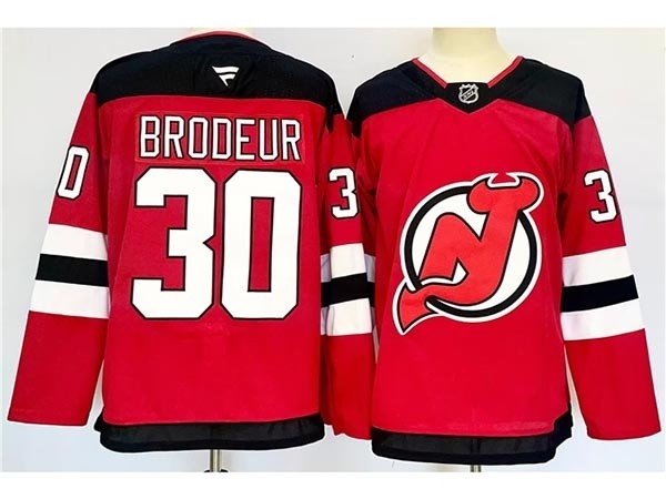 Men's New Jersey Devils #30 Martin Brodeur 2024-25 Red Jersey