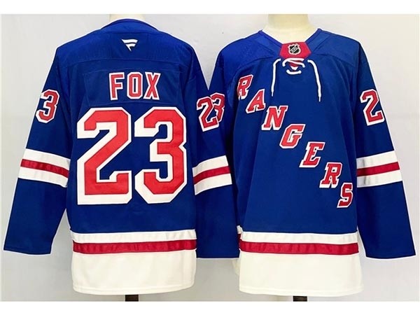 Men's New York Rangers #23 Adam Fox 2024-25 Royal Blue Jersey