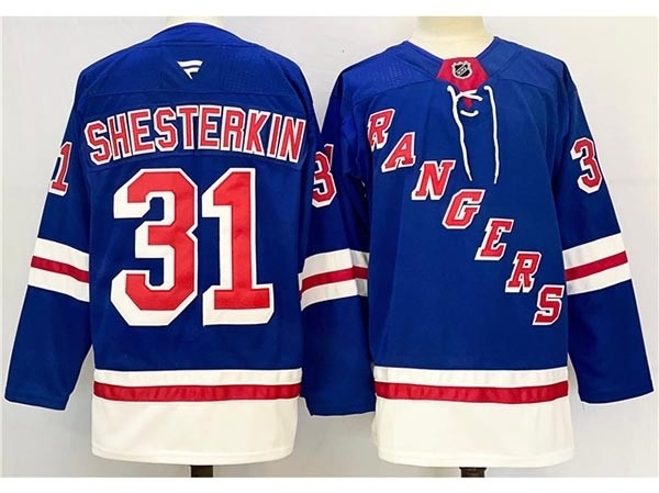 Men's New York Rangers #31 Igor Shesterkin 2024-25 Royal Blue Jersey