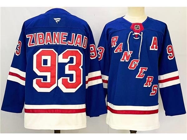 Men's New York Rangers #93 Mika Zibanejad 2024-25 Royal Blue Jersey